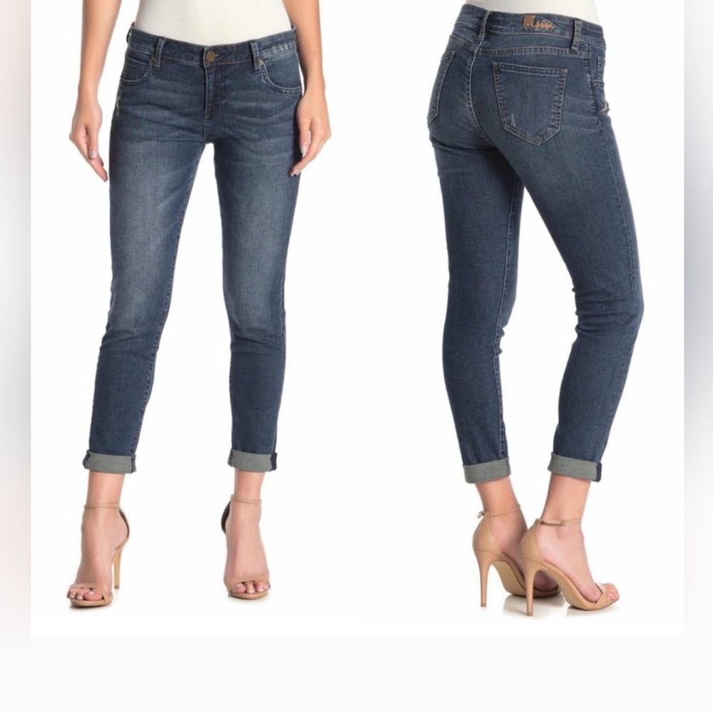 Kut by the Kloth women's "Katy" Boyfriend jeans size 12 little distressing